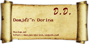 Demjén Dorina névjegykártya
