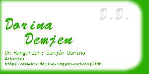 dorina demjen business card